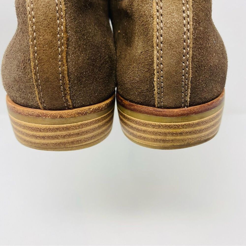 GH BASS 8 Ella Taupe Brown Leather Shimmer Suede Oxford Shoes Academia Y2K* - Picture 10 of 16
